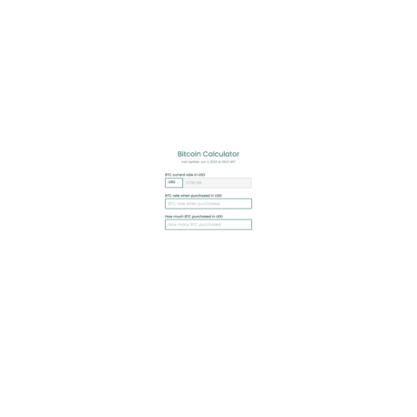Bitcoin Calculator