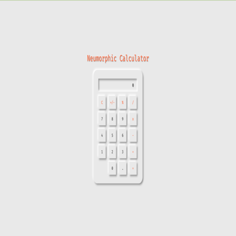 Neumorphic Calculator